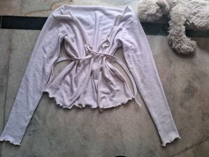 Ribbed Knot Up Full Sleeve Top Women