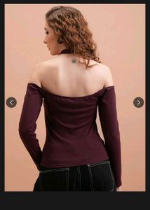 Halter Neck Bardot Top