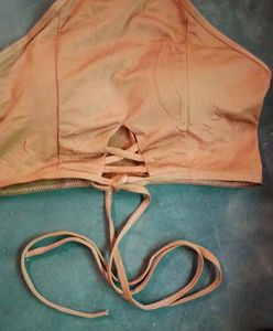 Boho Lace-Up Halter  Crop Top