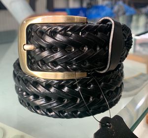 Luxury Braided Full Grain Leather Belt Handcrafted