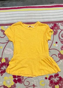 Yellow Peplum Top