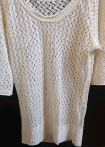 Cream Knit Top