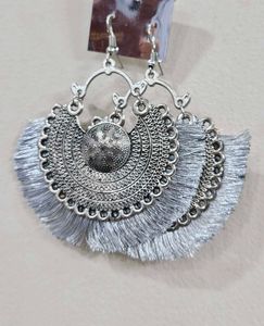 Silver Tassel Earrings