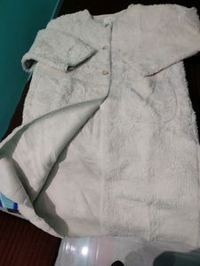 White Furry Overcoat For Winter (Price Low Today)