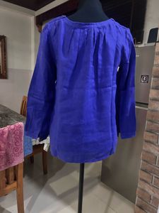J crew Linen Blouse Rmthlomem Material