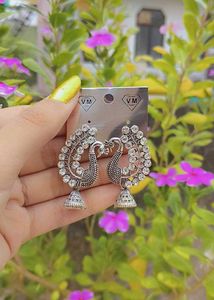 Peacock Jhumka Earrings