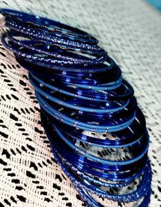 Blue Glass Bangles