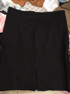 Black Skirt With A Slit
