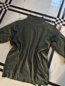 Green Turtleneck Sweater