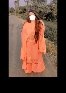 Peach Embroidered Salwar Kameez