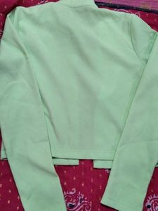 Fluorescent Green Ribbed Shirt