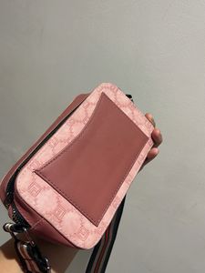 Pink Crossbody Bag with Graphic Pattern