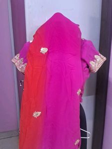 Pink Embroidered Saree  Blouse