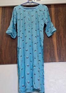 Sky Blue Print Kurti