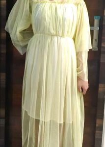 &#34;Pale Yellow Tulle Dress&#34;