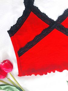 Pretty Y2K Coquette Lace Cami Top