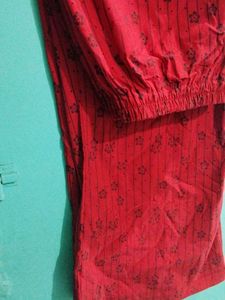 Red Floral Pant