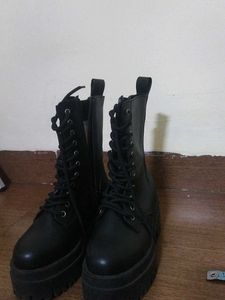 H&M Black Platform Boots