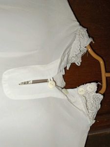 Vintage White Lace Blouse