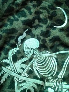 Leopard Print SKULL Embroidery VARSITY JACKET