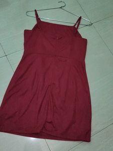 Maroon Mini Dress