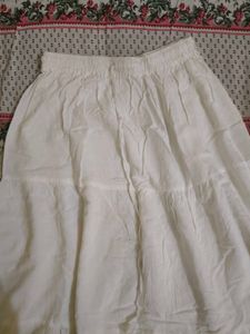 Tiered White Skirt