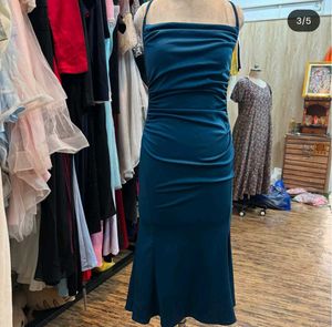 Teal Bodycon Midi Dress