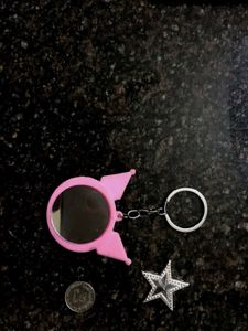 Key chain With Mirror, Decorating Star, UAE Coin
