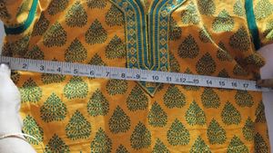 Yellow And Green Kurti