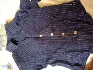 Korean style Navy Stripe Blouse