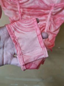 Ruched Pink Bodysuit