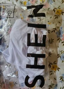 SHEIN White Cutout Halter Top