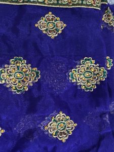 Embroidered Purple Saree