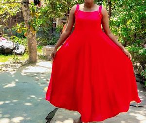 Red Anarkali Suit Set