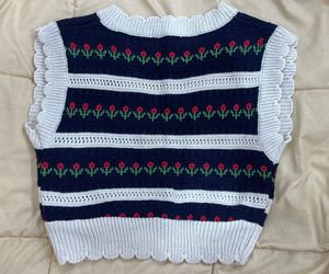 Floral Knit Vest