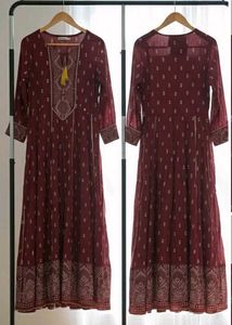 Elegant Maroon Anarkali Kurta