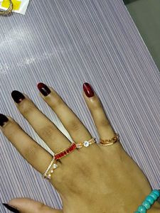 Assorted Gold and Rose Tone Ring Se