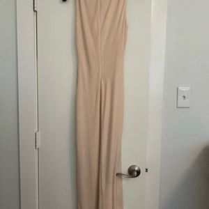 Zara Ruched Cream Maxi