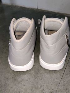 Zapatoz  Grey Lace-up Ankle Length Boot Shoes