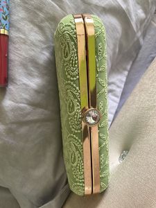Embroidered Box Clutch