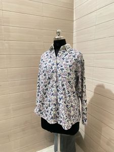 Pintresty 🌸 Oversized Floral Print Shirt