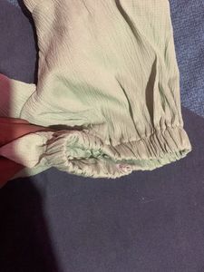 Ruffled Green Shorts