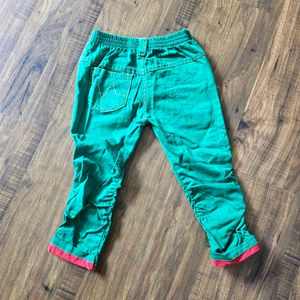 Patchwork Green Kids Pants