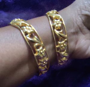 Gold Plated Bangle Jodi (Size 2.2)
