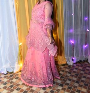 Elegant Pink Embroidered Lehenga Choli
