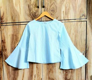 Sky Blue Cotton Top Size-32-S