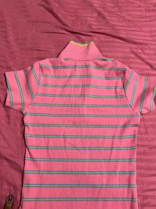 Striped Polo Midi Dress