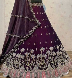 Purple Embroidered Lehenga Choli