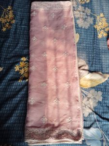 Baby Pink Colour Lucknawi Thread Work Dupatta