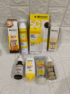 Pack Of 5 Garnier Sunscreen And Serums